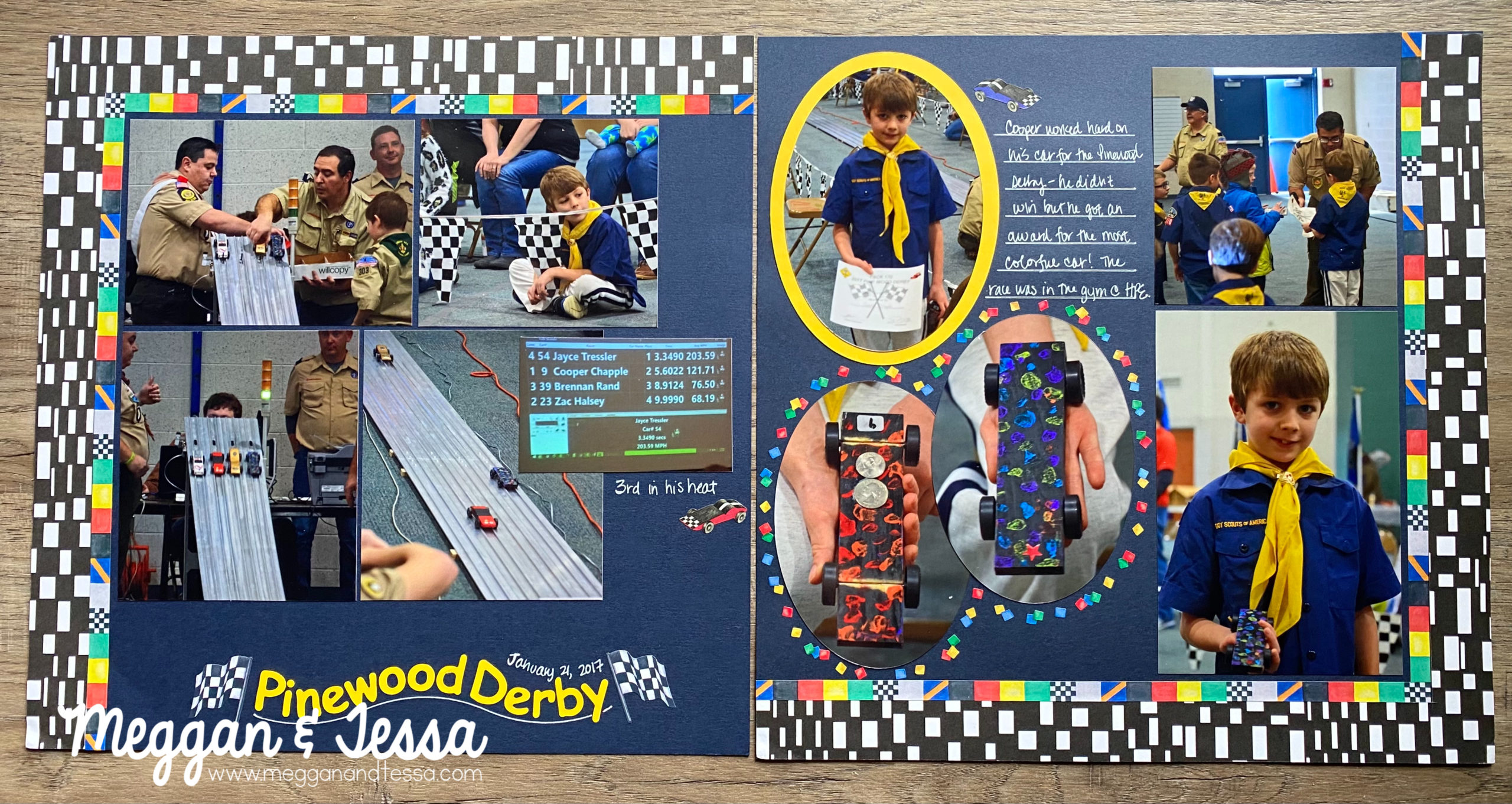 Scrapbook Class August 2021 Power Hour Scrapbooking with Meggan & Tessa